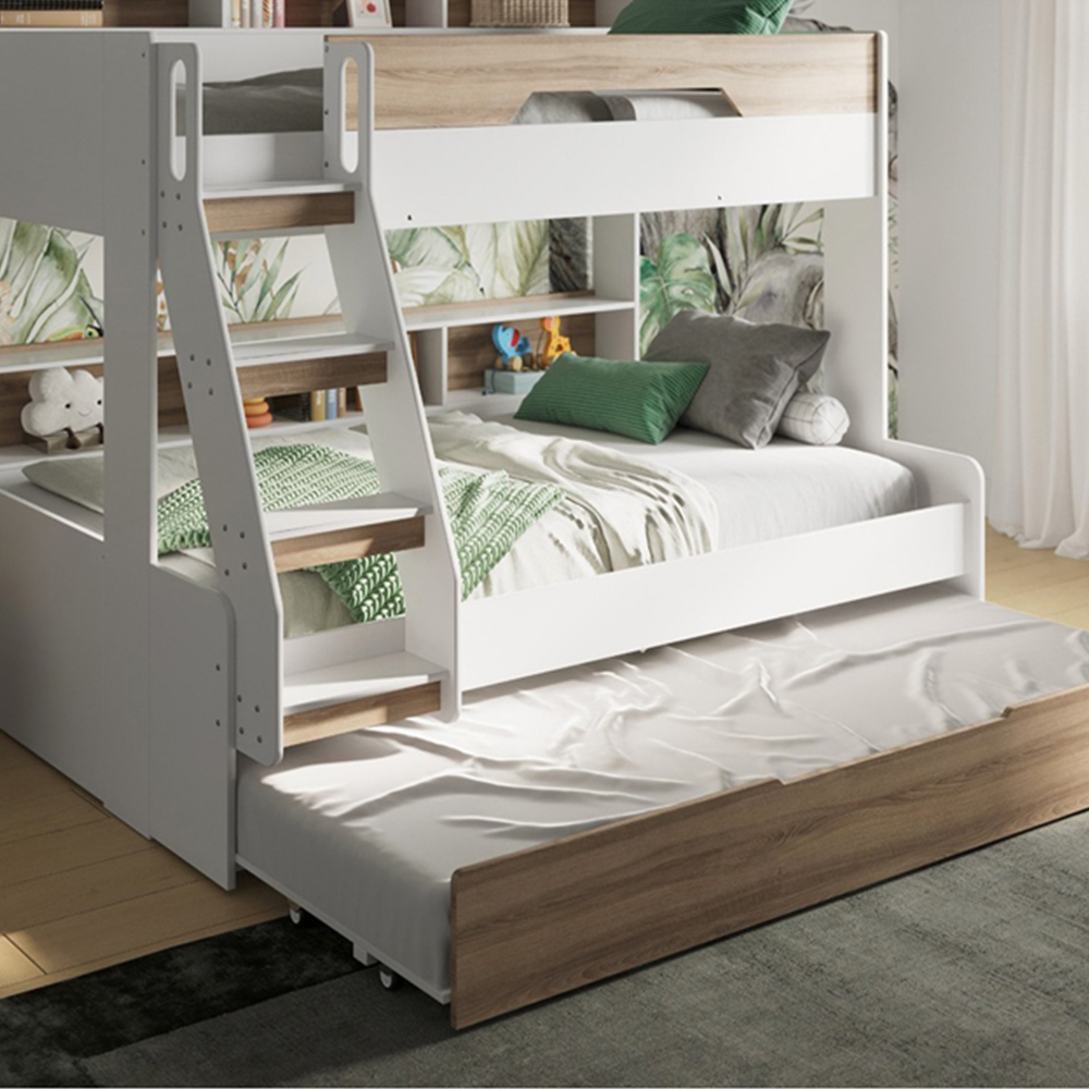 Flair Interstellar Triple Oak Bunk Bed Image 4