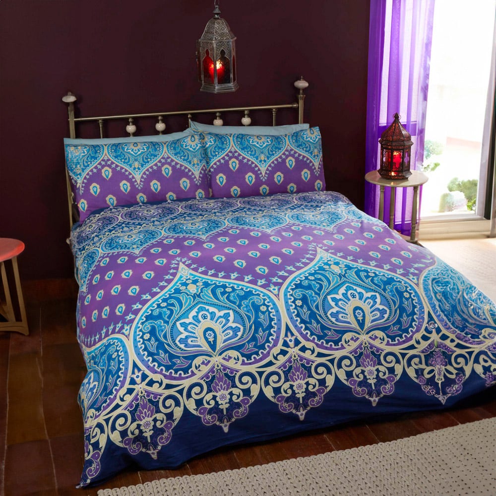 Rapport Home Asha King Size Sapphire Duvet Set Image 1