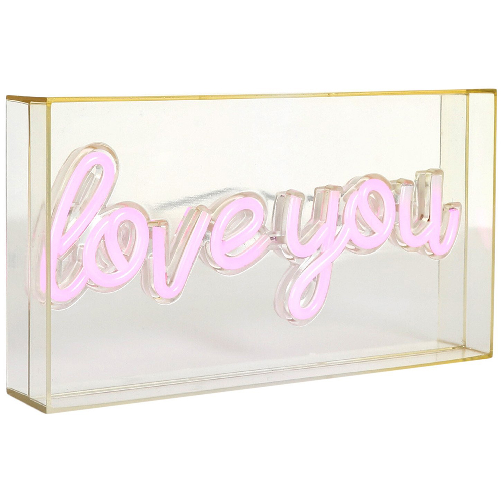 Love You Neon Block Light - Pink Image 2