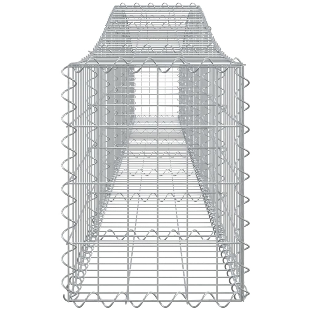 vidaXL Silver Galvanised Iron Arched Gabion Basket 400 x 30 x 40/60cm 2 Pack Image 3