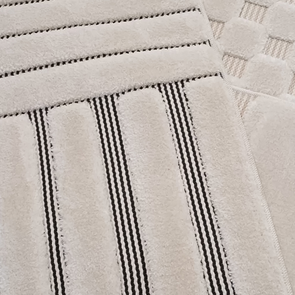 Freya Living Room Area Rug Contemporary 3D Embossed Modern Boho Design - Cream 160cm x 230cm Image 4