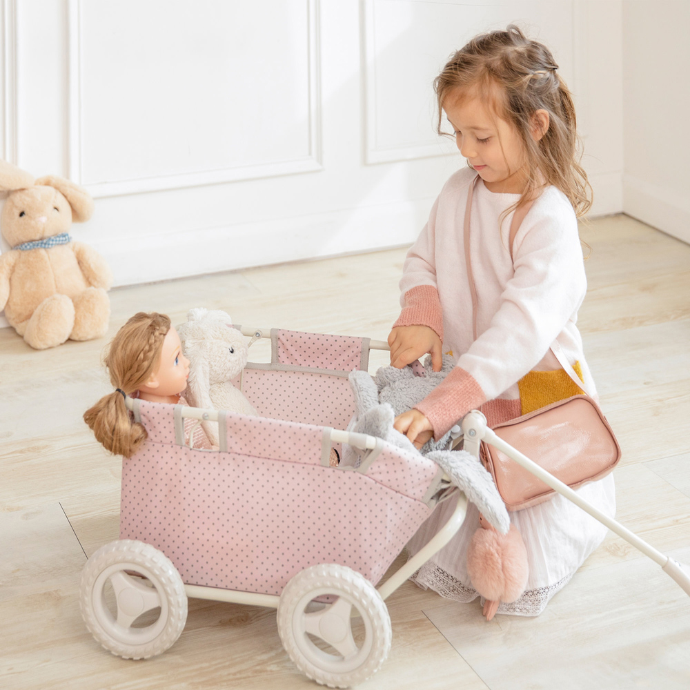 Teamson Kids Olivia's Little World Polka Dots Princess Doll Wagon Image 5