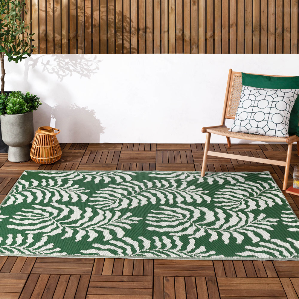 furn. Tocorico Green Recycled Outdoor Rug 120 x 120cm Image 2