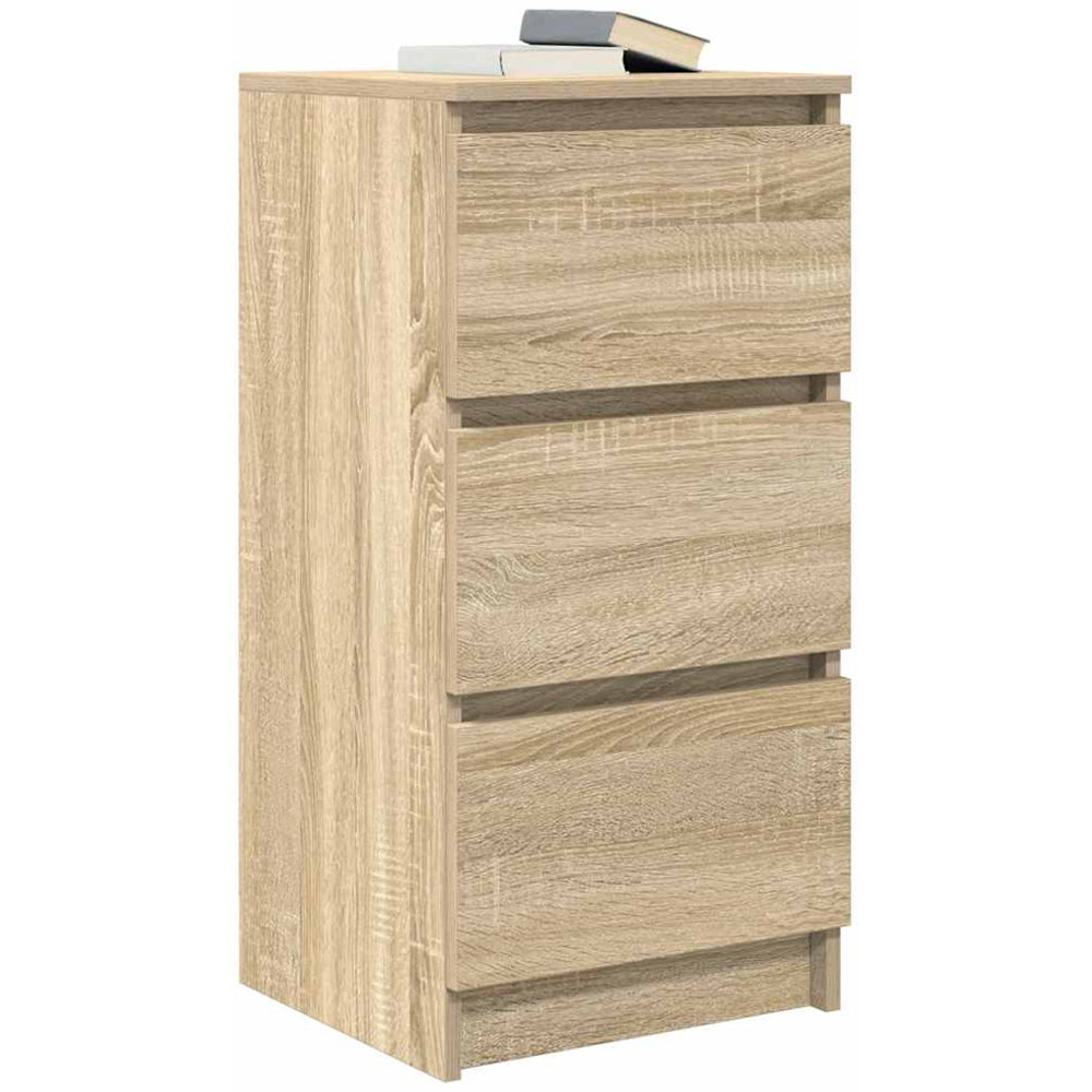 vidaXL 3 Drawer Sonoma Oak Sideboard Image 4