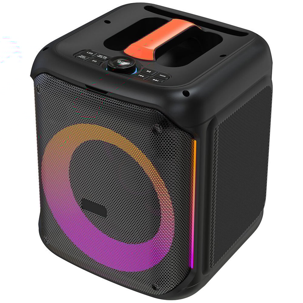 Party Speaker with Mic and Lighting Stand Image 1