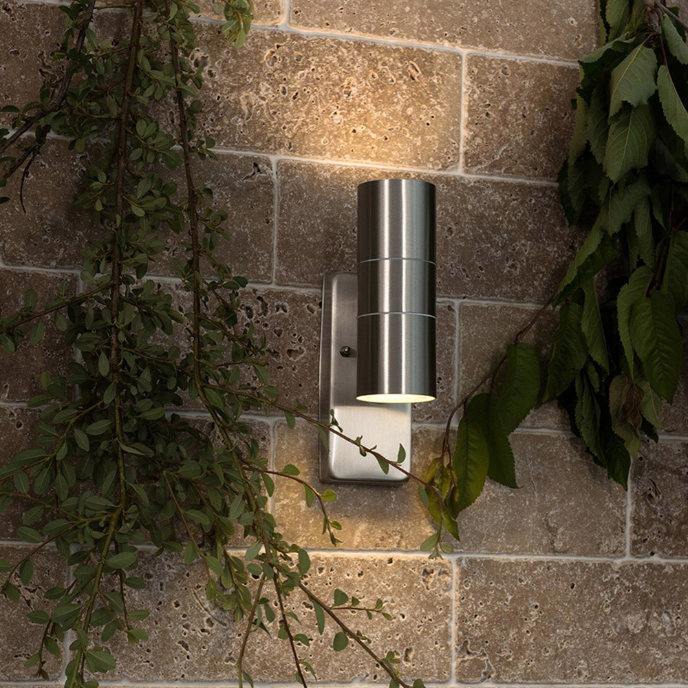 ValueLights Silver Outdoor Wall Up Down Light with Dusk till Dawn Sensor Image 6