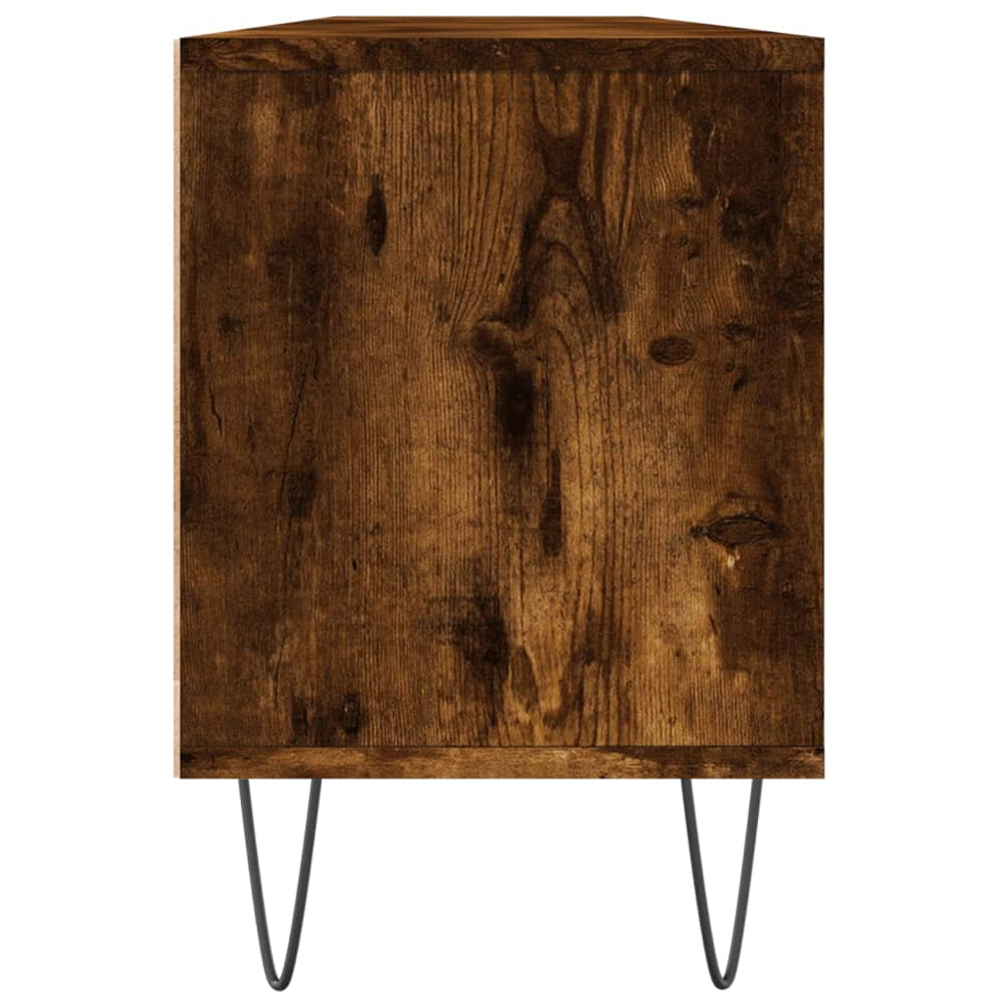vidaXL 3 Door 3 Shelf Smoked Oak TV Cabinet Image 7