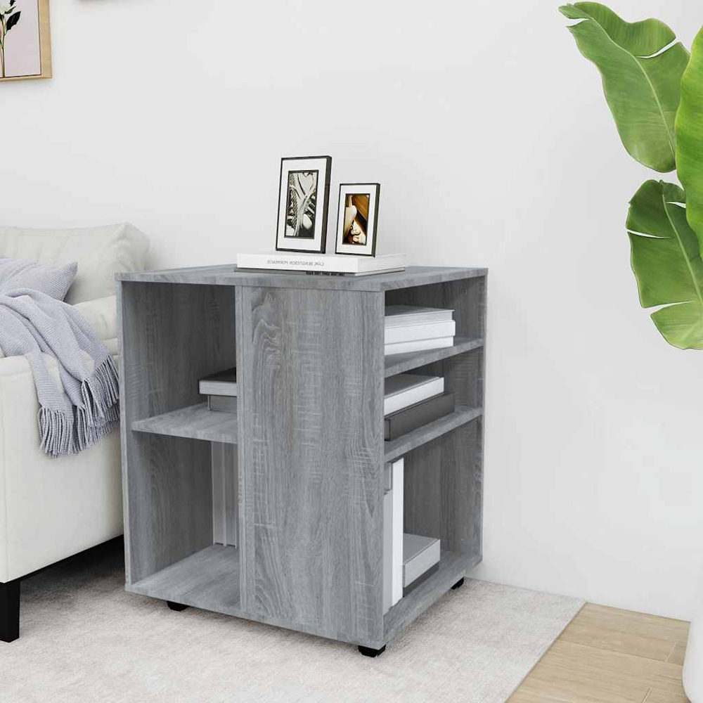 vidaXL Grey Sonoma Rolling Cabinet Image 7