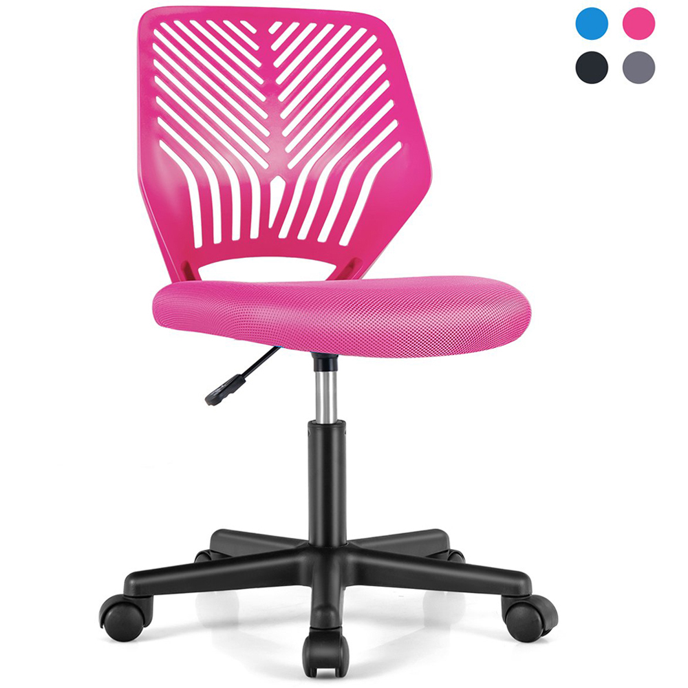 Costway Pink Ergonomic Children Study Chair Image 2