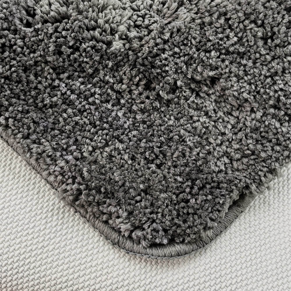 Velosso Linear Charcoal Bath Mat Set Image 3