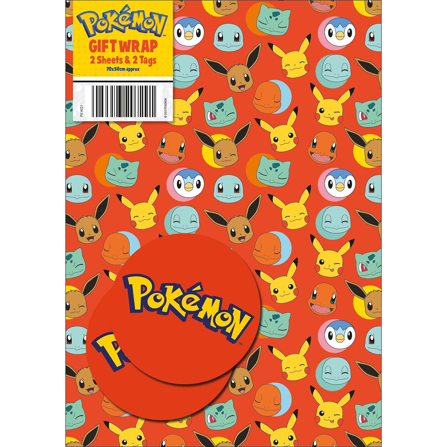 Pack of 2 Pokemon Wrap Sheet and Tags - Orange Image