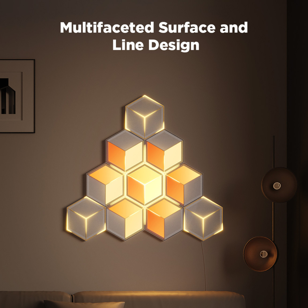 Govee Glide RGBIC LED Smart 3D Hexagon Ultra Light Panel Extension Image 5