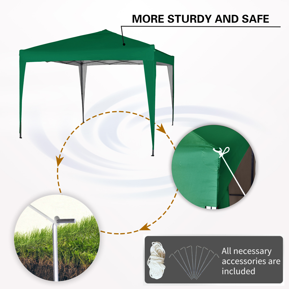 Green Pop Up Outdoor Gazebo 2 x 2m Image 7