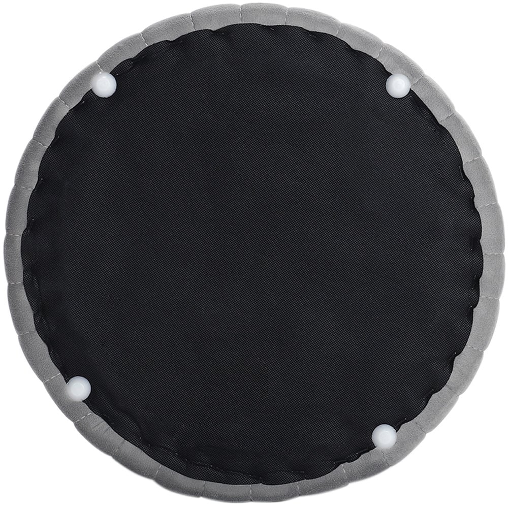 Living and Home Grey Pouffe Ottoman Image 4