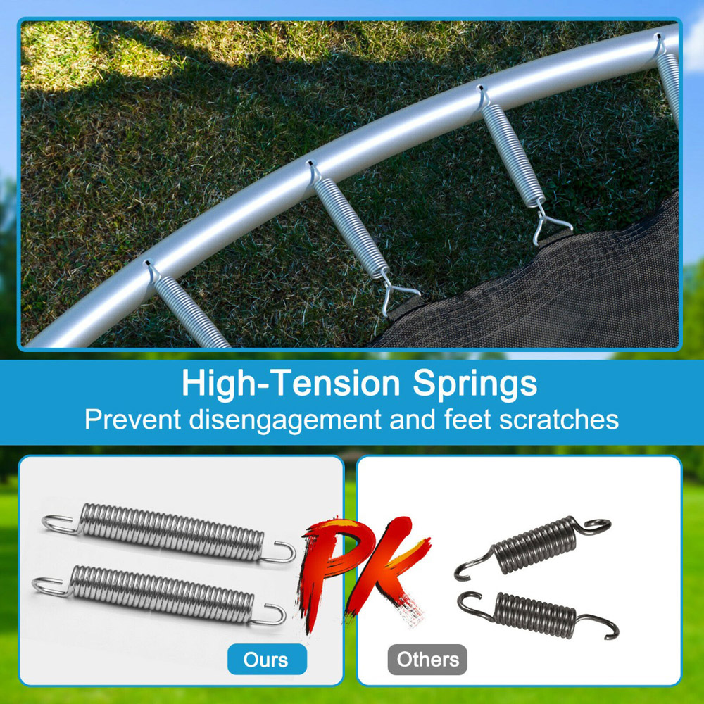 Costway 12ft Replacement Trampoline Mat with Metal V Hooks Image 5
