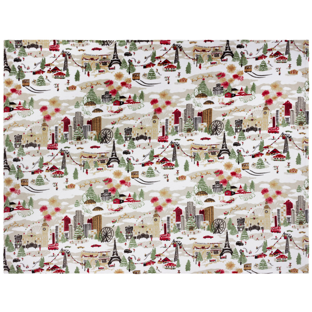 Furn Cream Joy To All Printed Fleece Throw 140 x 180cm Image 4