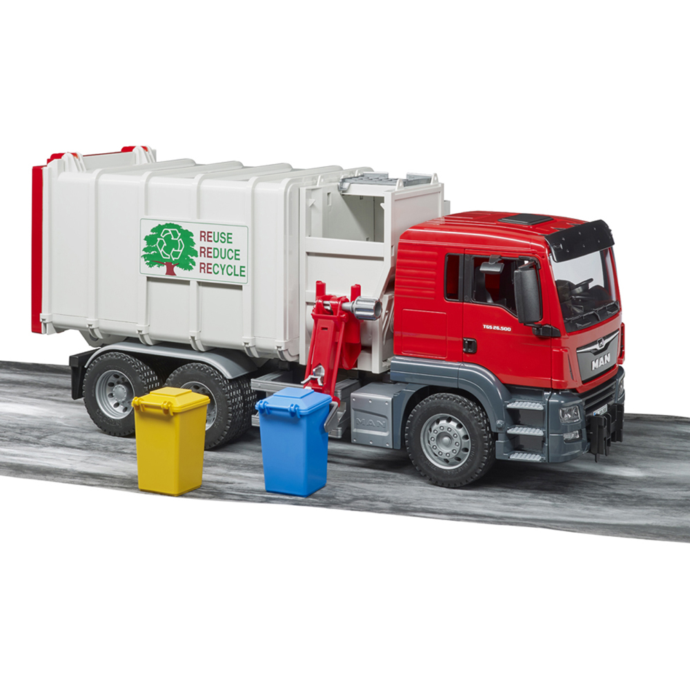 Bruder Kids MAN TGS Side Loading Garbage Truck Playset Model Image 7