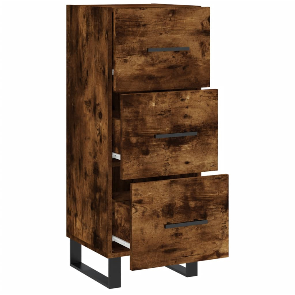 vidaXL 3 Drawer Smoked Oak Sideboard Image 5