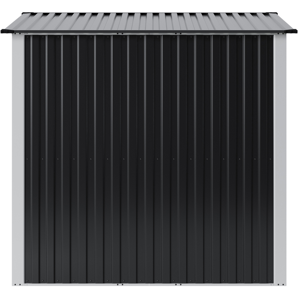 Living and Home 6 x 4ft Black Pent Quick Assembly Metal Garden Storage Shed Image 6