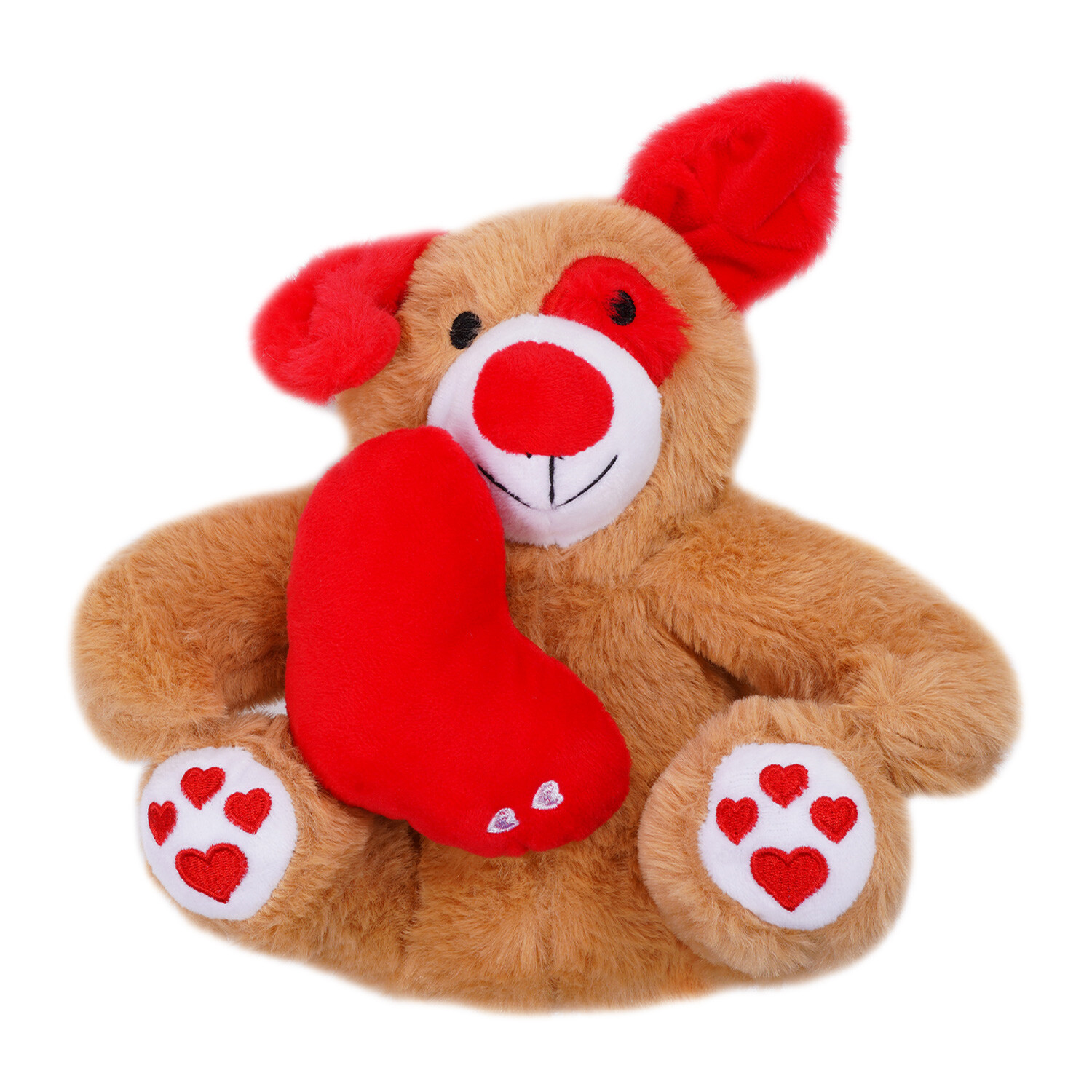 Puppy with a Heart Dog Toy - Brown Image 1
