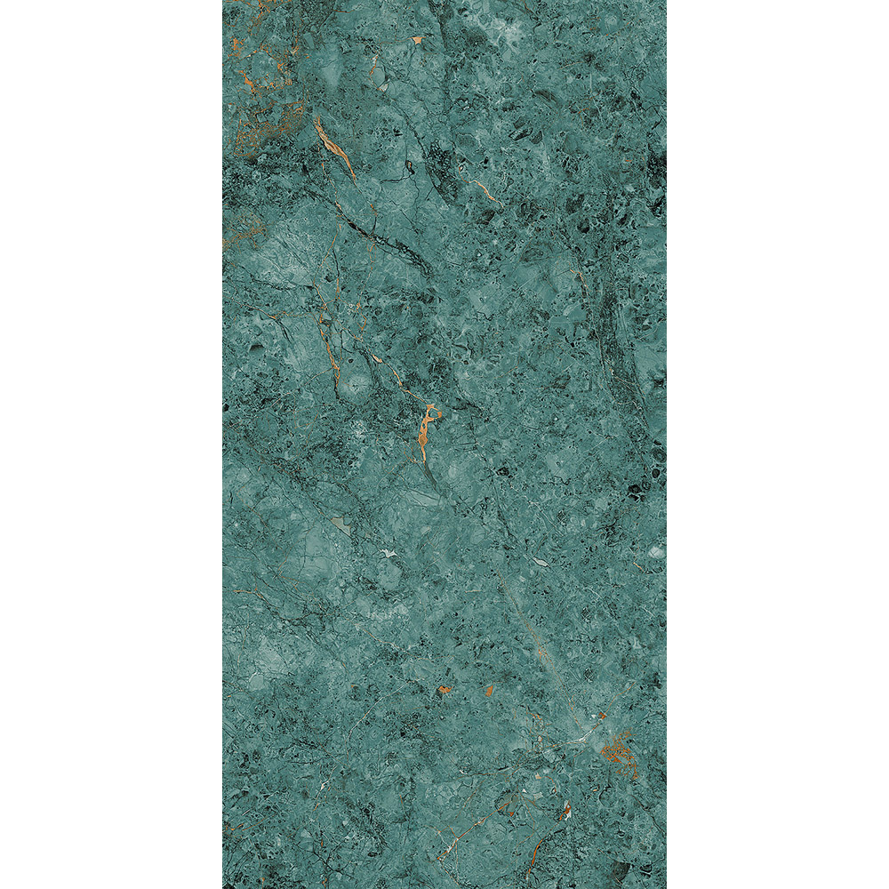 Top Ceramics Turquoise-Green Marble Effect High Gloss Porcelain Wall Tile 1200 x 600mm Image 5