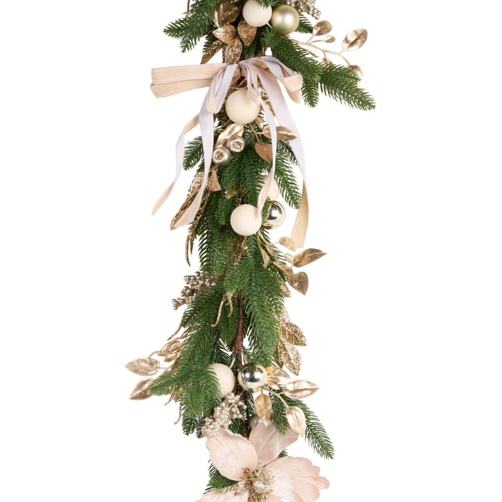 Luxury Cream Magnolia Garland Image 4