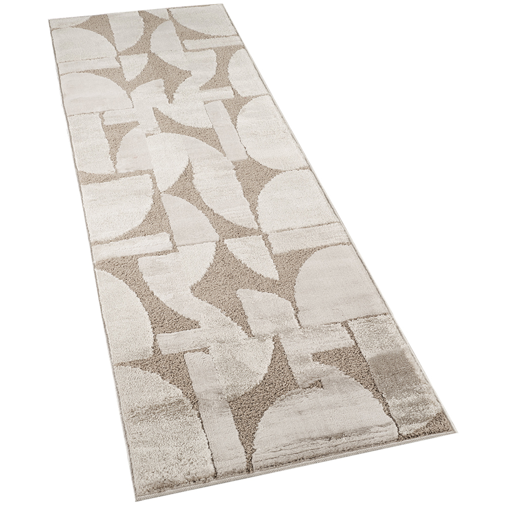 Desire Rugs Hamilton Mocha Abstract Motif Rug 60 x 220cm Image 1