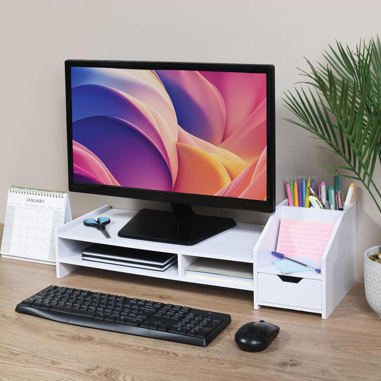 Flatpack Monitor Stand - White Image 1
