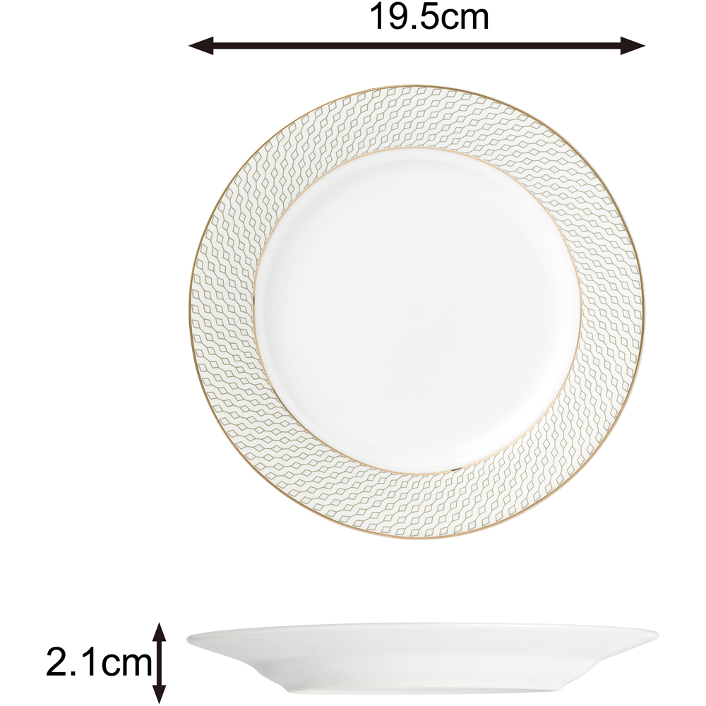 Waterside Premium Diamond and Gold 12 Piece Dinner Set Image 7