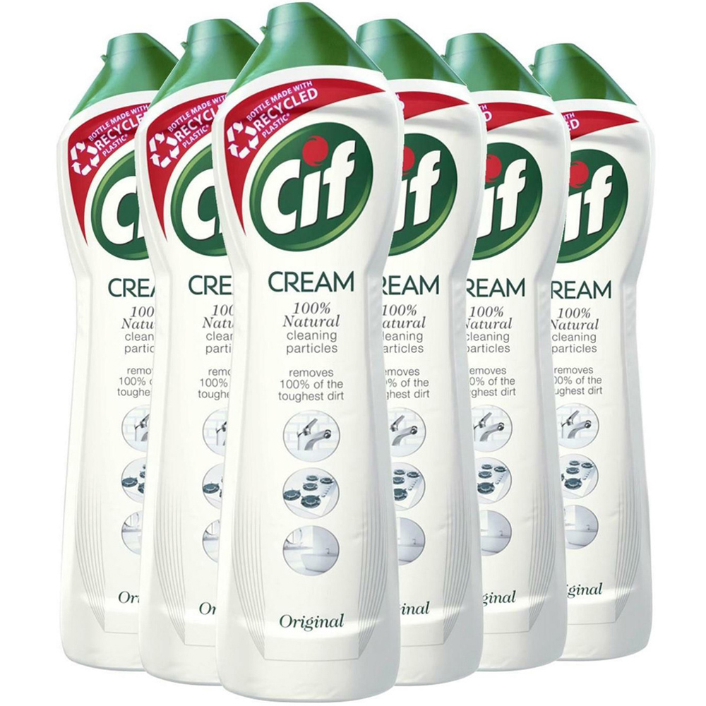 CIF Natural Cleaning Particles Original Cleaner Cream 500ml 6 Pack Image 1