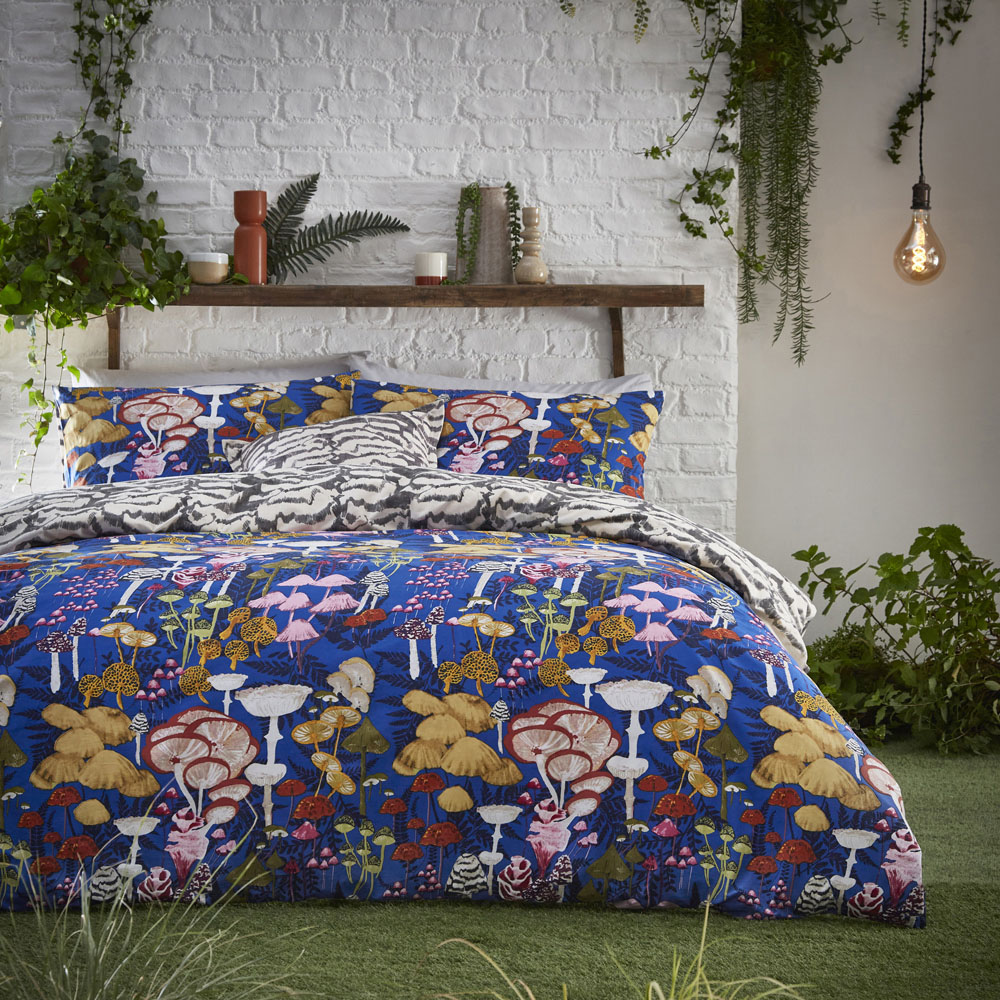 furn. Amanita Single Cobalt Duvet Set Image 4