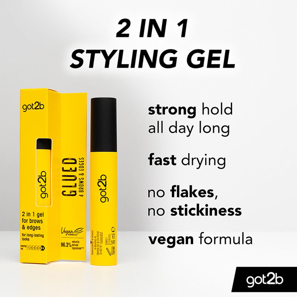 Got2b Glued 4 Brows and Edges 2-in-1 Long Lasting Styling Eyebrow Waterproof Gel 16ml 3 Pack Image 8