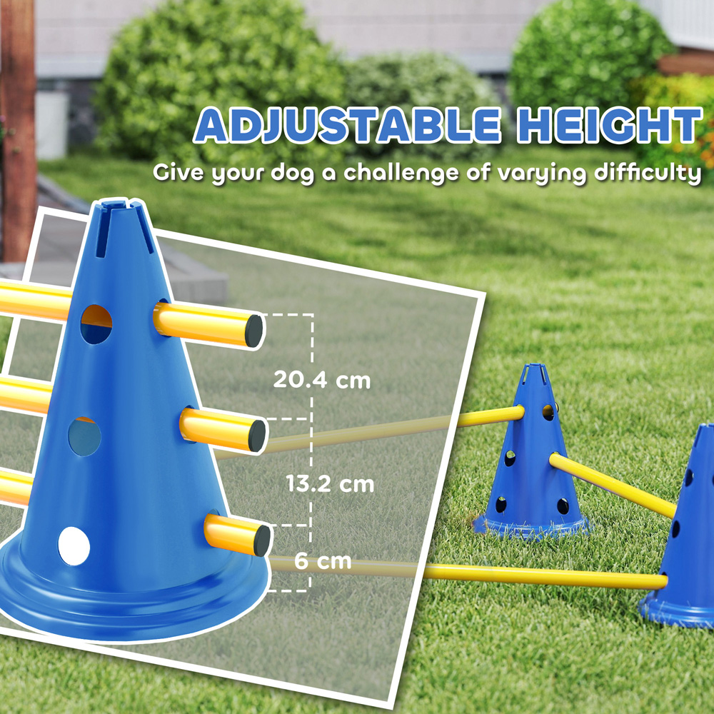 PawHut 6 Piece Blue Dog Agility Equipment Set Image 6