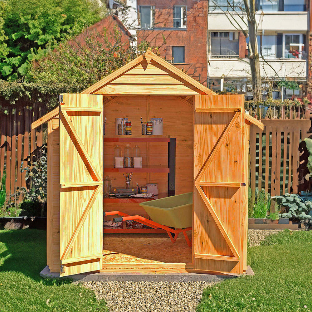 Shire GB Garden Value 6 x 6ft Overlap Double Door Garden Shed Image 5