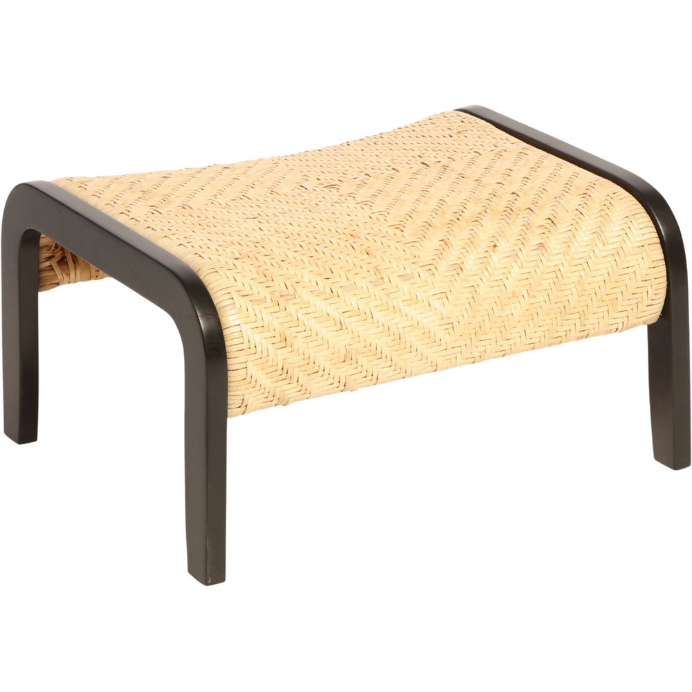 Desser Harmony Black and Natural Rattan Footstool Image 2
