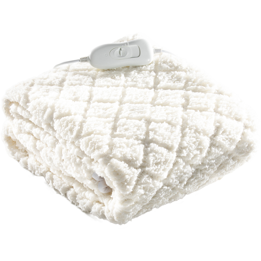 Daewoo Premium Single White Heated Blanket Image 1