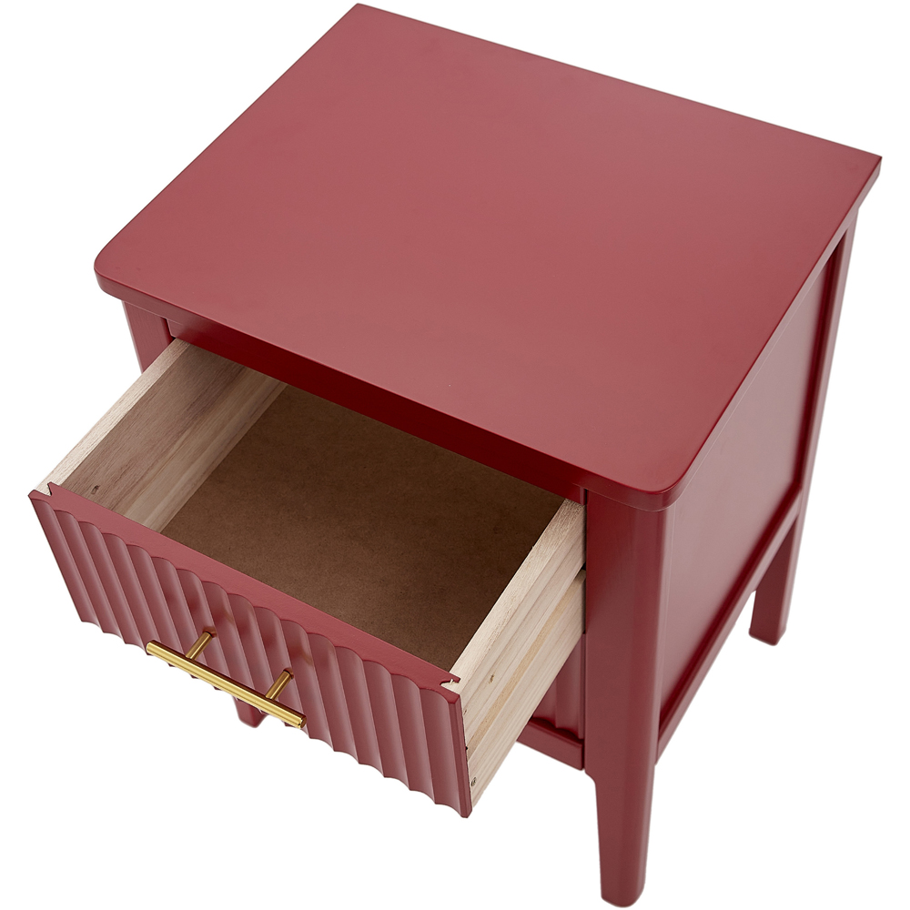 Palau 2 Drawer Red Bedside Table Image 6