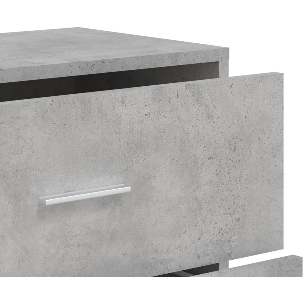 vidaXL 4 Drawer Concrete Grey Wooden Sideboard Image 7