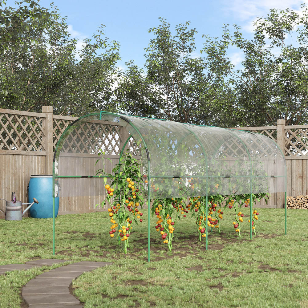 Outsunny Clear Plastic 4 x 13ft Tomato Greenhouse Image 2
