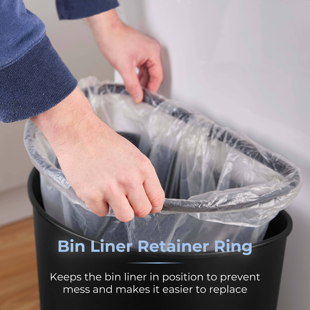Tower Black Curved ABS Sensor Bin 50L Image 6