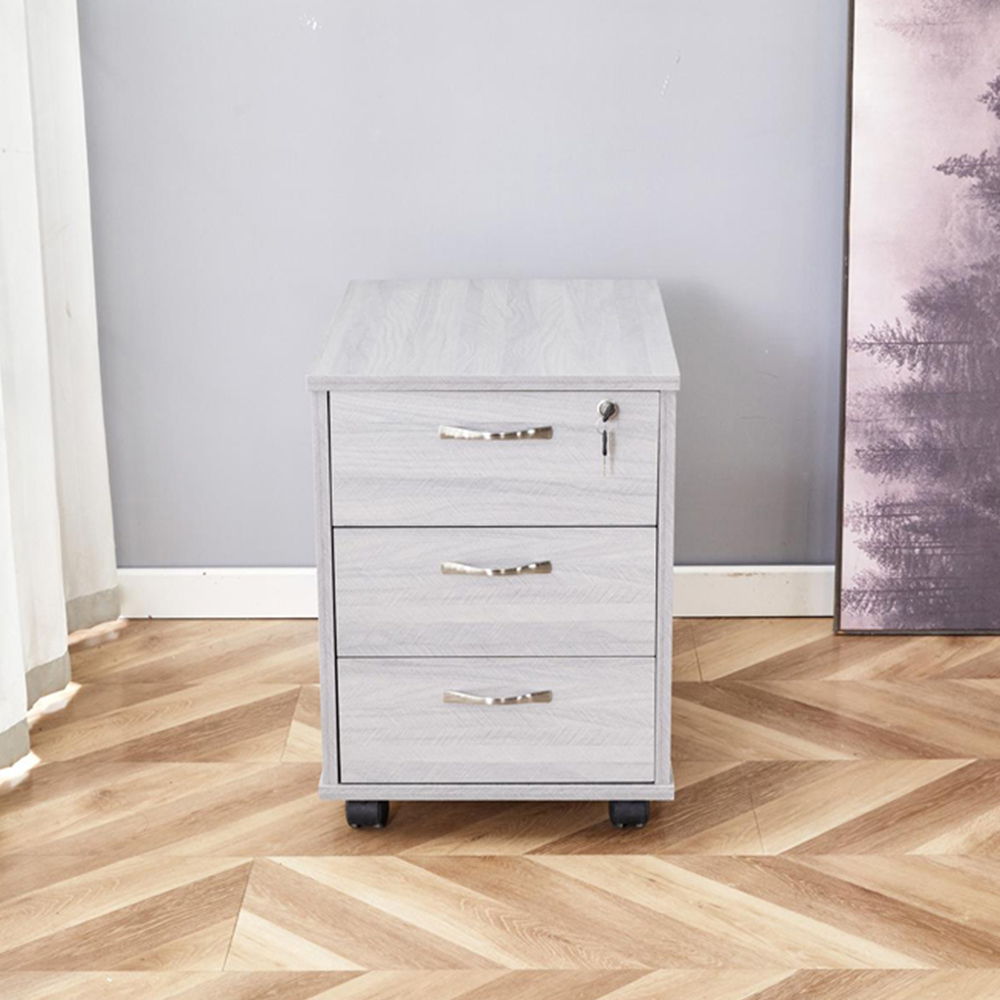 Kosy Koala Grey Wooden L Shaped Office Desk with Drawer Unit Image 4