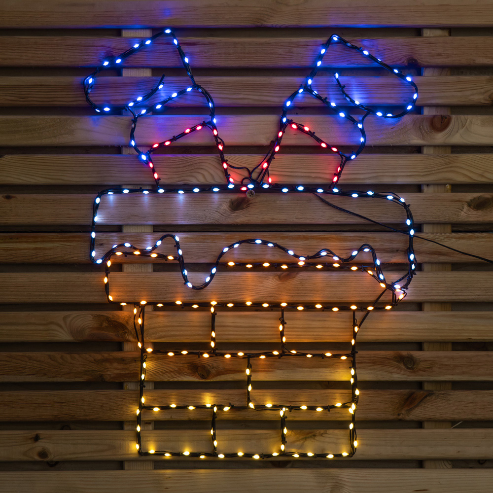 Samuel Alexander Multicolour LED FlexiBrights Light Up Santa Down Chimney Christmas Decoration Image 5