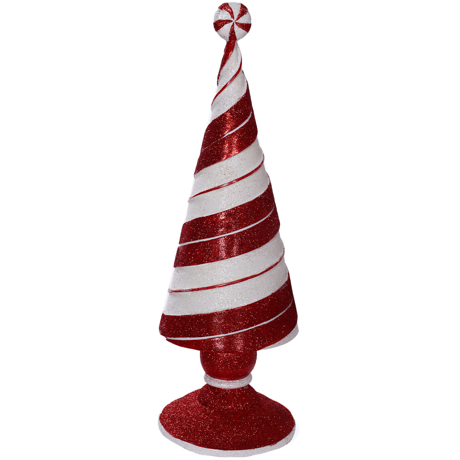 Candy Cane Lane Red Glitter Tree Decoration Ornament Image