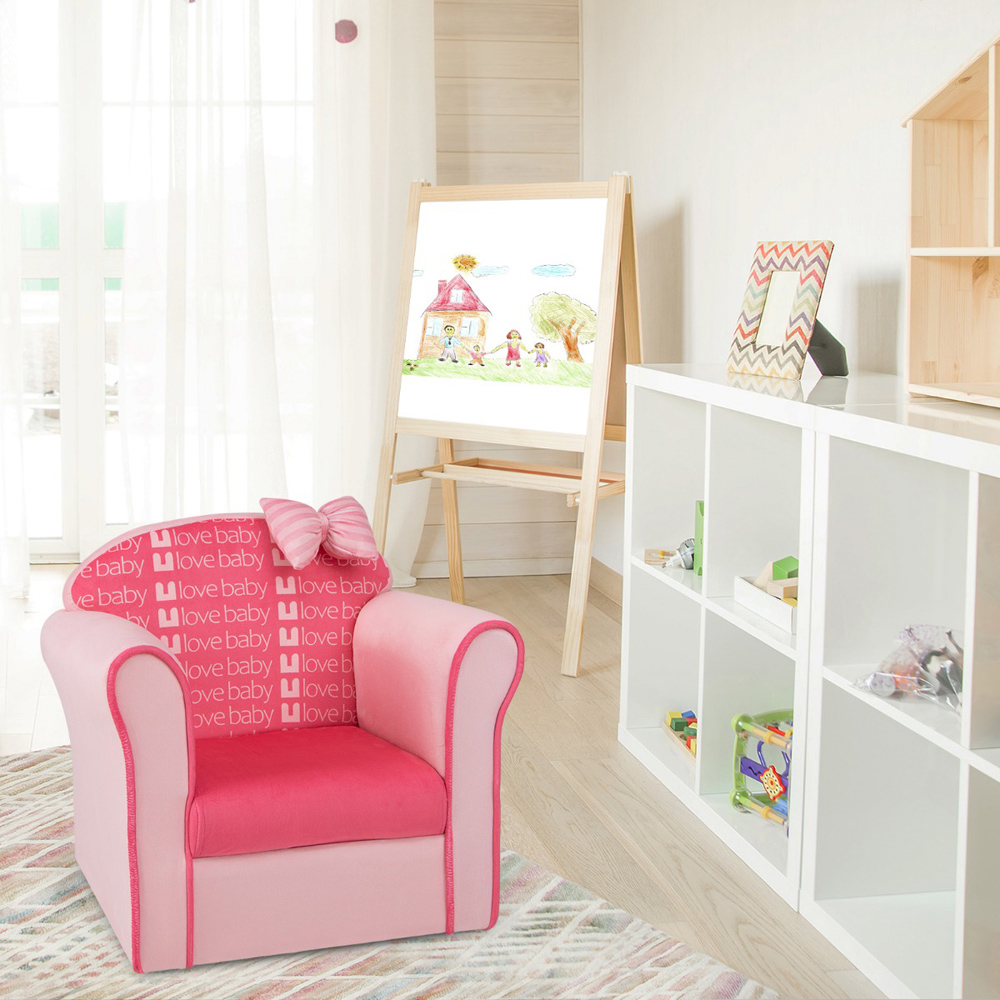 Costway Pink Toddler Couch Image 3