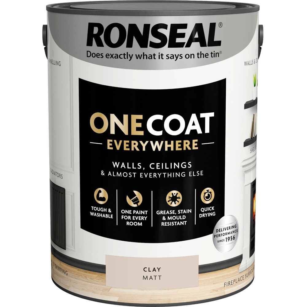 Ronseal One Coat Everywhere Interior Paint Clay 5l Image 2