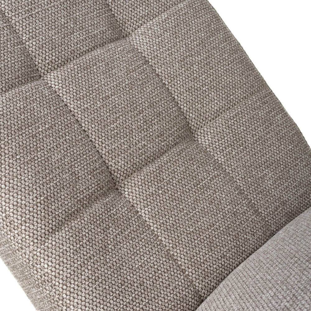 Portland Harlow Mocha Weave Black Legs Waffle Back Dining Chair Image 9
