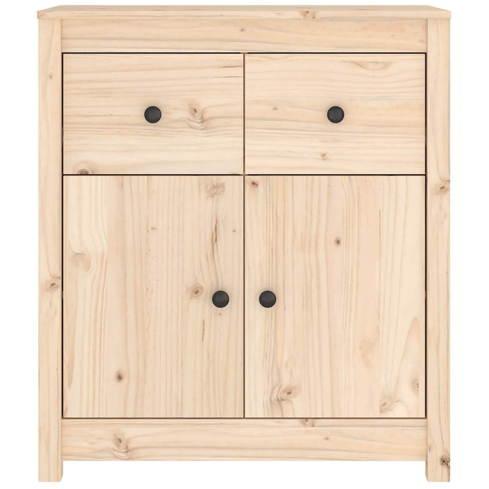 vidaXL 2 Door 2 Drawer Solid Pine Wood Sideboard Image 4
