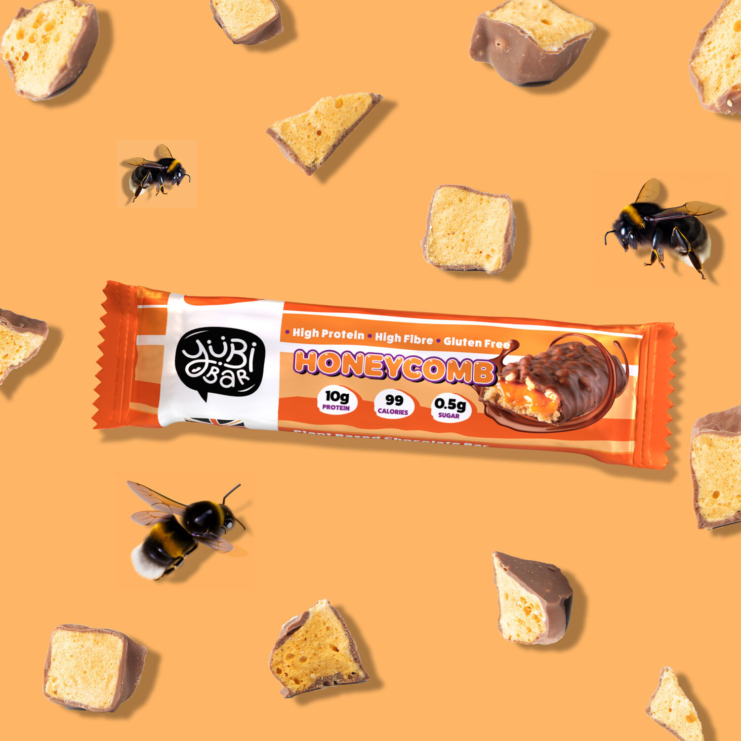 YuBi Bar Protein Snack Bar Honeycomb Image 4