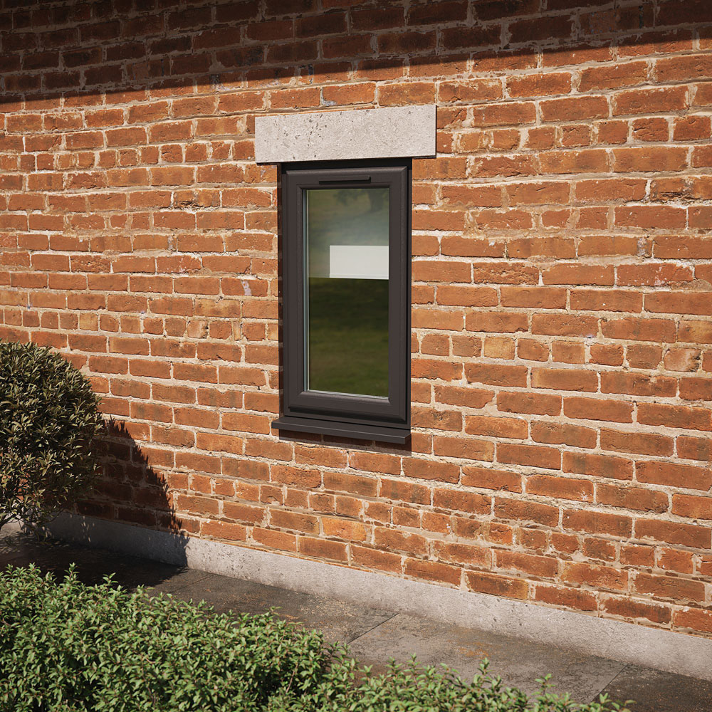 Crystal Black and White RH Side Hung Clear Triple Glazed Window 610 x 1115mm Image 2
