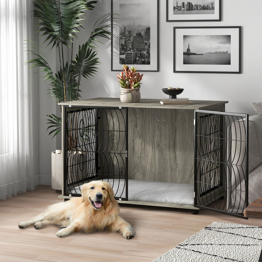 PawHut Extra Large Dog Crate with Cushion Image 2